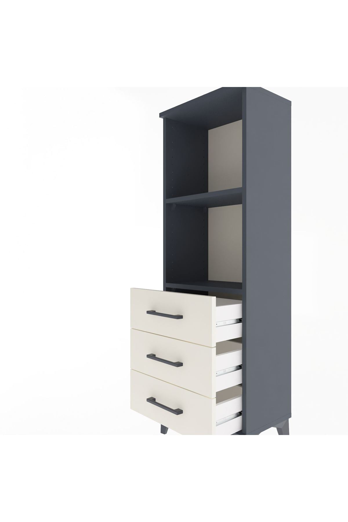Arges Dolap 2 Raflı 3 Çekmeceli 44x30x134 - S16M047V4A
