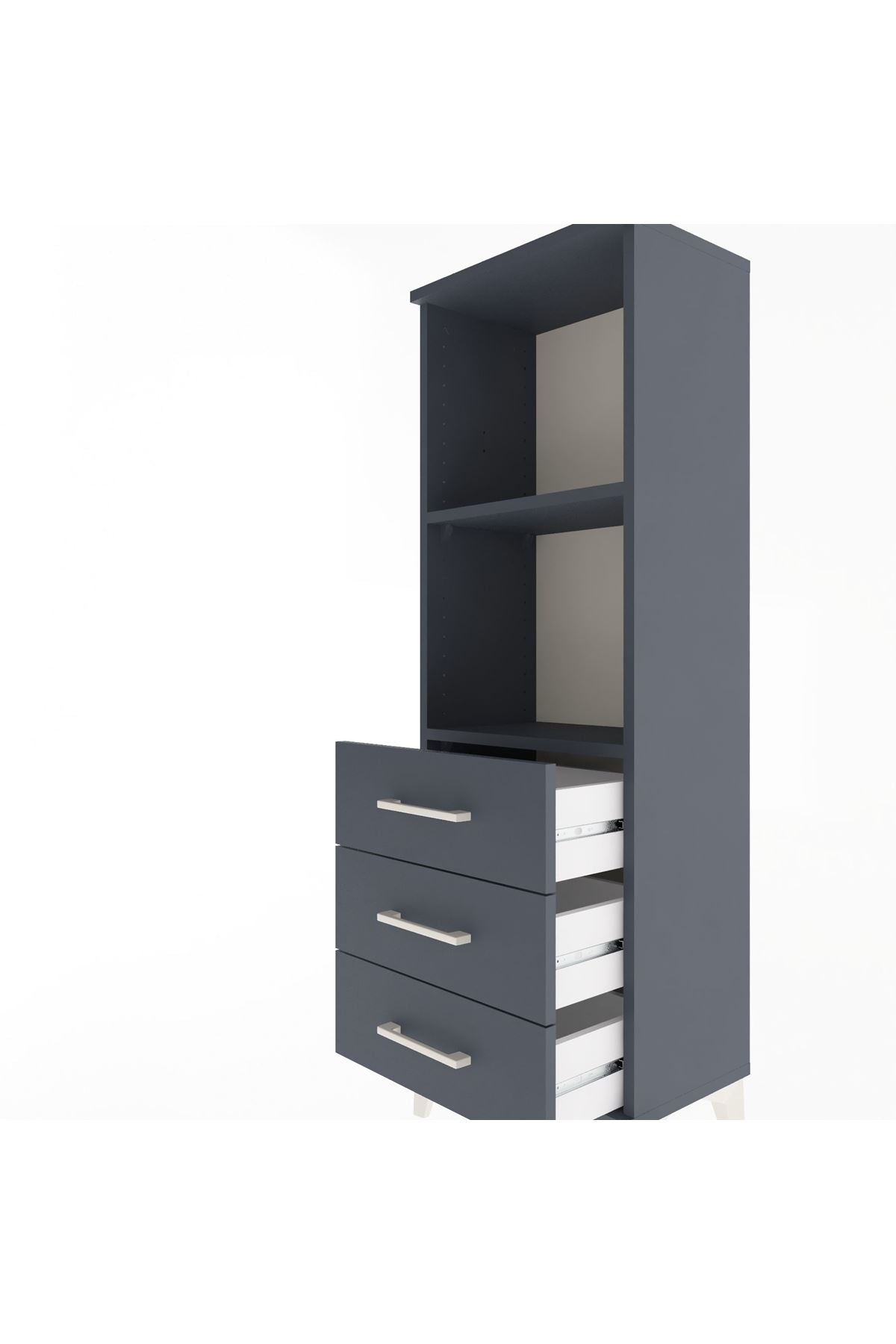 Arges Dolap 2 Raflı 3 Çekmeceli 44x30x134 - S16M047V5A