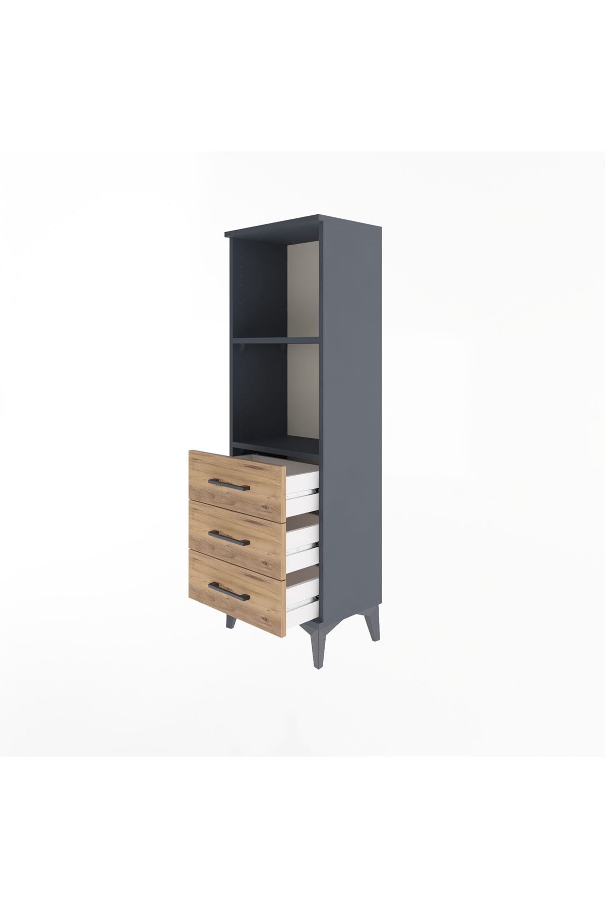 Arges Dolap 2 Raflı 3 Çekmeceli 44x30x134 - S16M047V6A