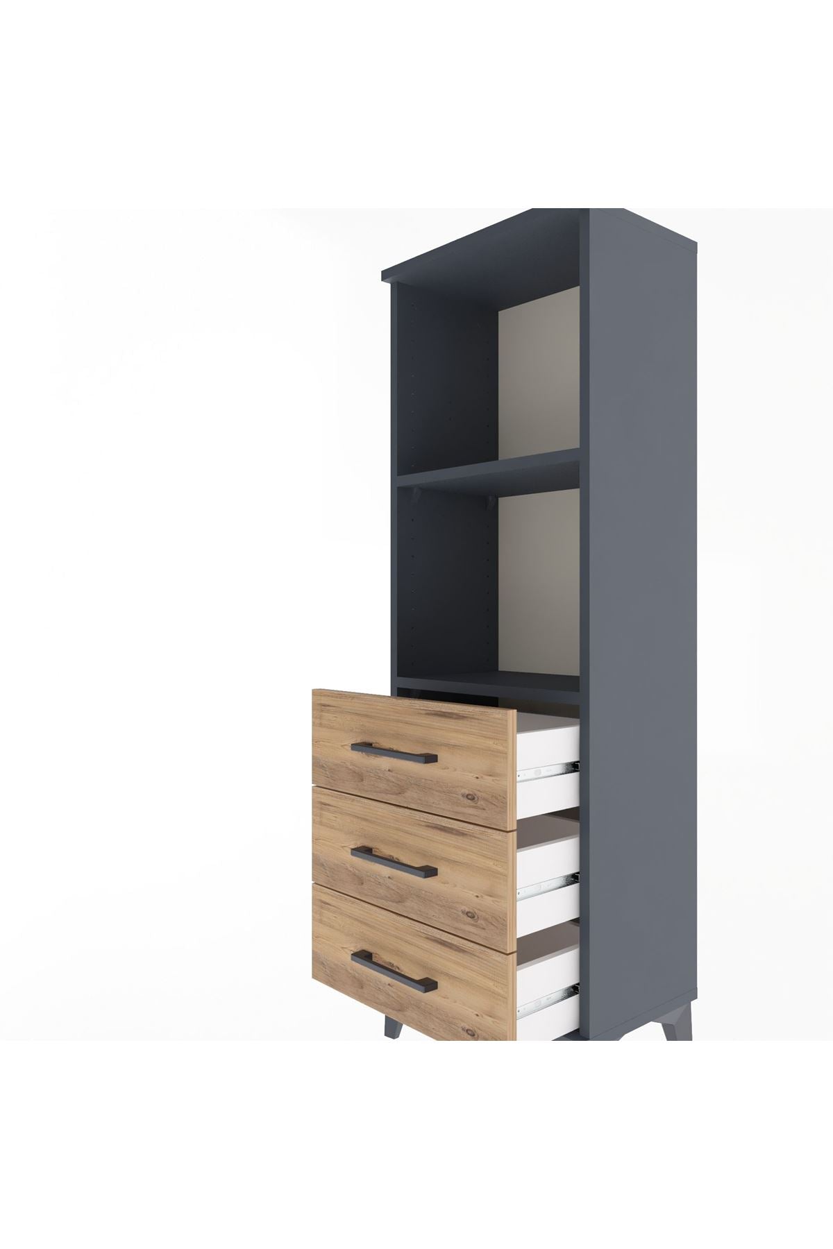 Arges Dolap 2 Raflı 3 Çekmeceli 44x30x134 - S16M047V6A