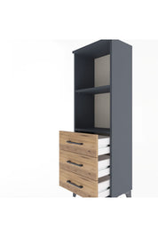 Arges Dolap 2 Raflı 3 Çekmeceli 44x30x134 - S16M047V6A