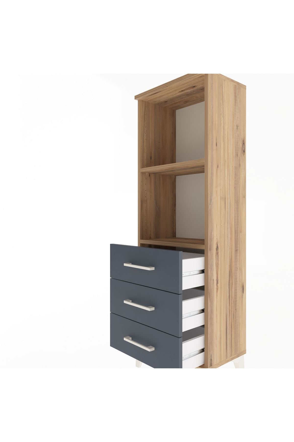 Arges Dolap 2 Raflı 3 Çekmeceli 44x30x134 - S16M047V8A