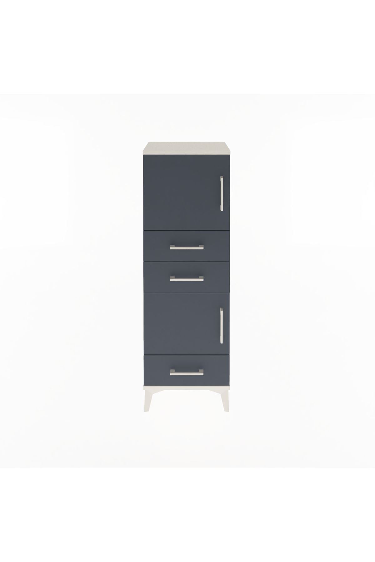 Arges Dolap 2 Raflı 3 Çekmeceli 2 Kapaklı 44x30x134 - S16M048V2A