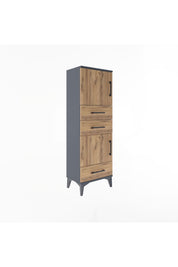 Arges Dolap 2 Raflı 3 Çekmeceli 2 Kapaklı 44x30x134 - S16M048V6A