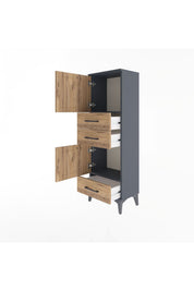 Arges Dolap 2 Raflı 3 Çekmeceli 2 Kapaklı 44x30x134 - S16M048V6A