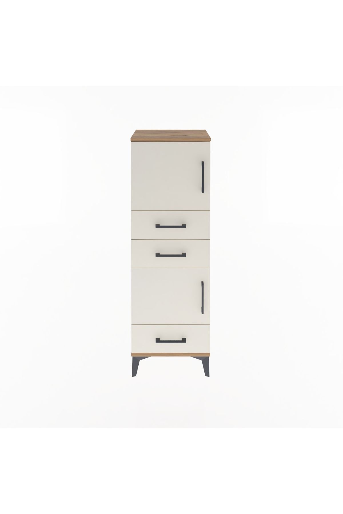 Arges Dolap 2 Raflı 3 Çekmeceli 2 Kapaklı 44x30x134 - S16M048V7A