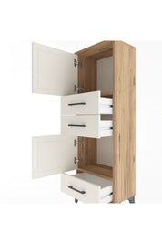 Arges Dolap 2 Raflı 3 Çekmeceli 2 Kapaklı 44x30x134 - S16M048V7A