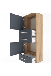 Arges Dolap 2 Raflı 3 Çekmeceli 2 Kapaklı 44x30x134 - S16M048V8A