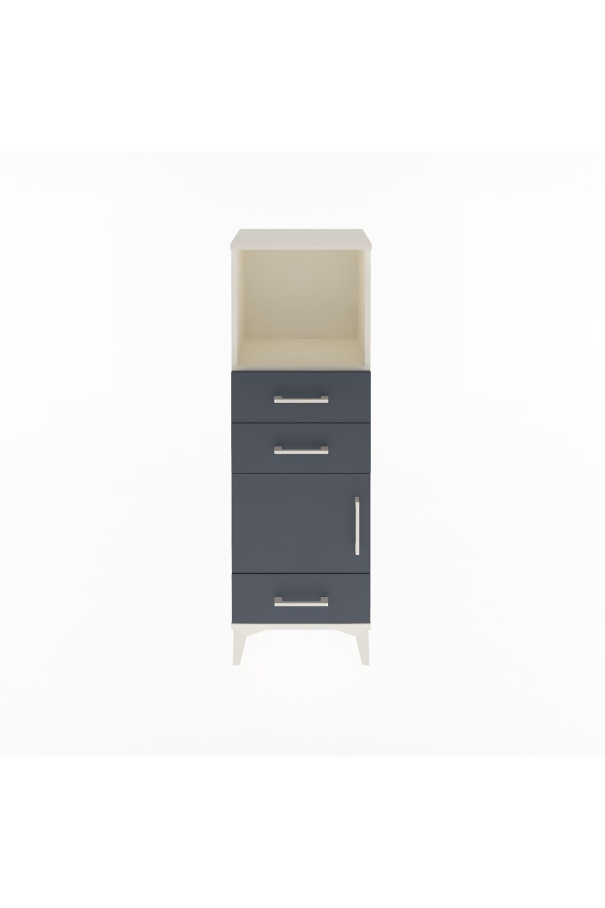 Arges Dolap 2 Raflı 3 Çekmeceli Tek Kapaklı 44x30x134 - S16M049V2A