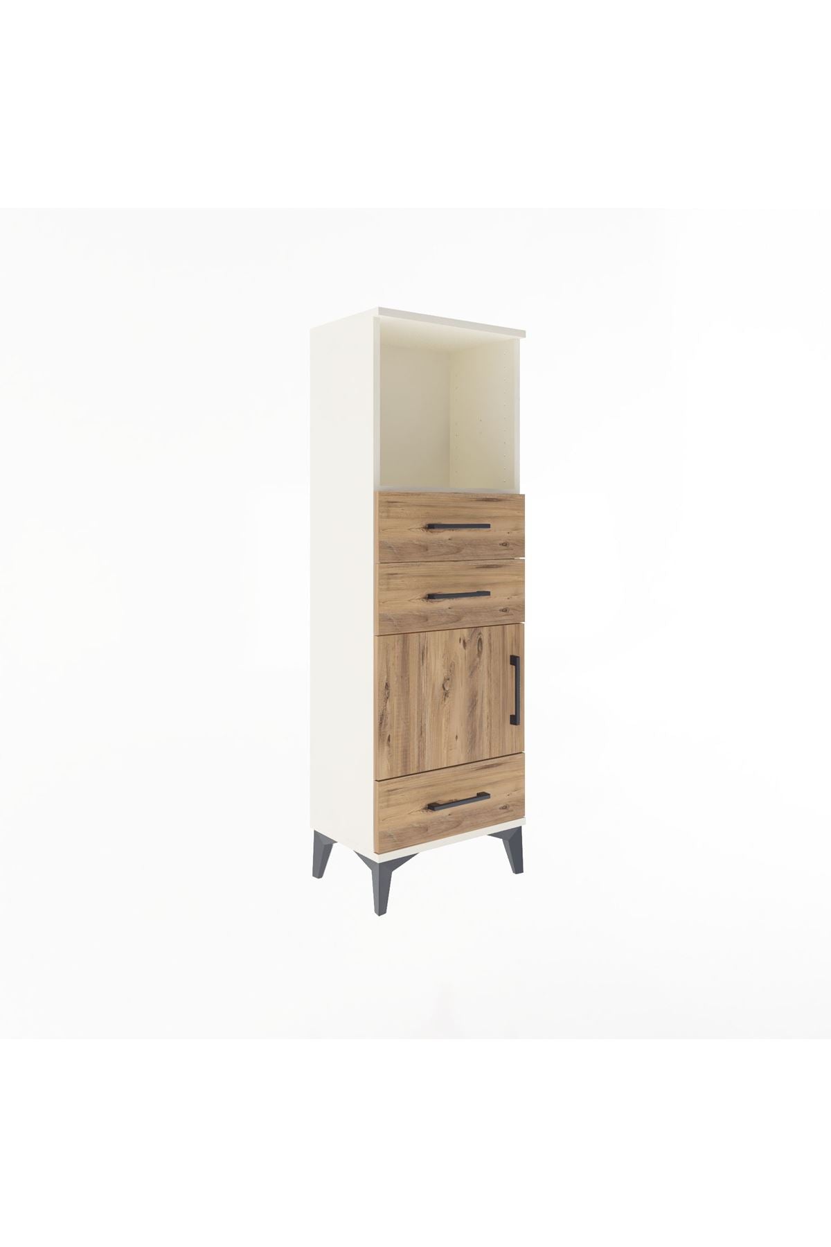 Arges Dolap 2 Raflı 3 Çekmeceli Tek Kapaklı 44x30x134 - S16M049V3A