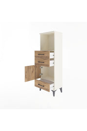 Arges Dolap 2 Raflı 3 Çekmeceli Tek Kapaklı 44x30x134 - S16M049V3A
