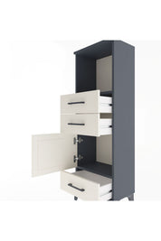 Arges Dolap 2 Raflı 3 Çekmeceli Tek Kapaklı 44x30x134 - S16M049V4A