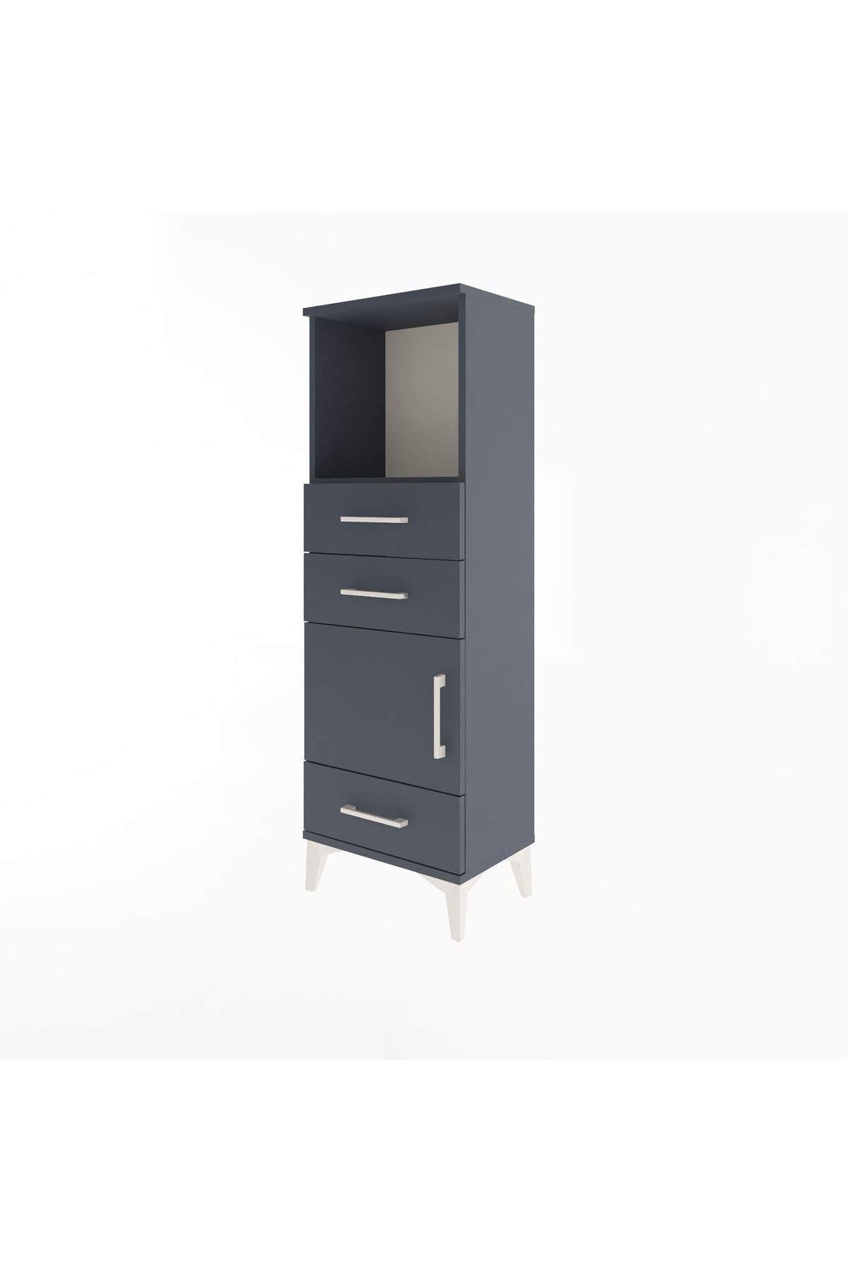 Arges Dolap 2 Raflı 3 Çekmeceli Tek Kapaklı 44x30x134 - S16M049V5A