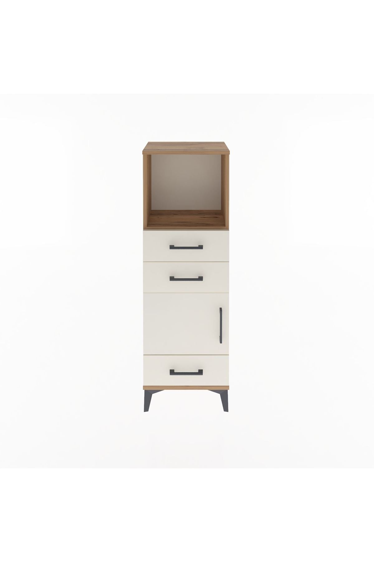 Arges Dolap 2 Raflı 3 Çekmeceli Tek Kapaklı 44x30x134 - S16M049V7A
