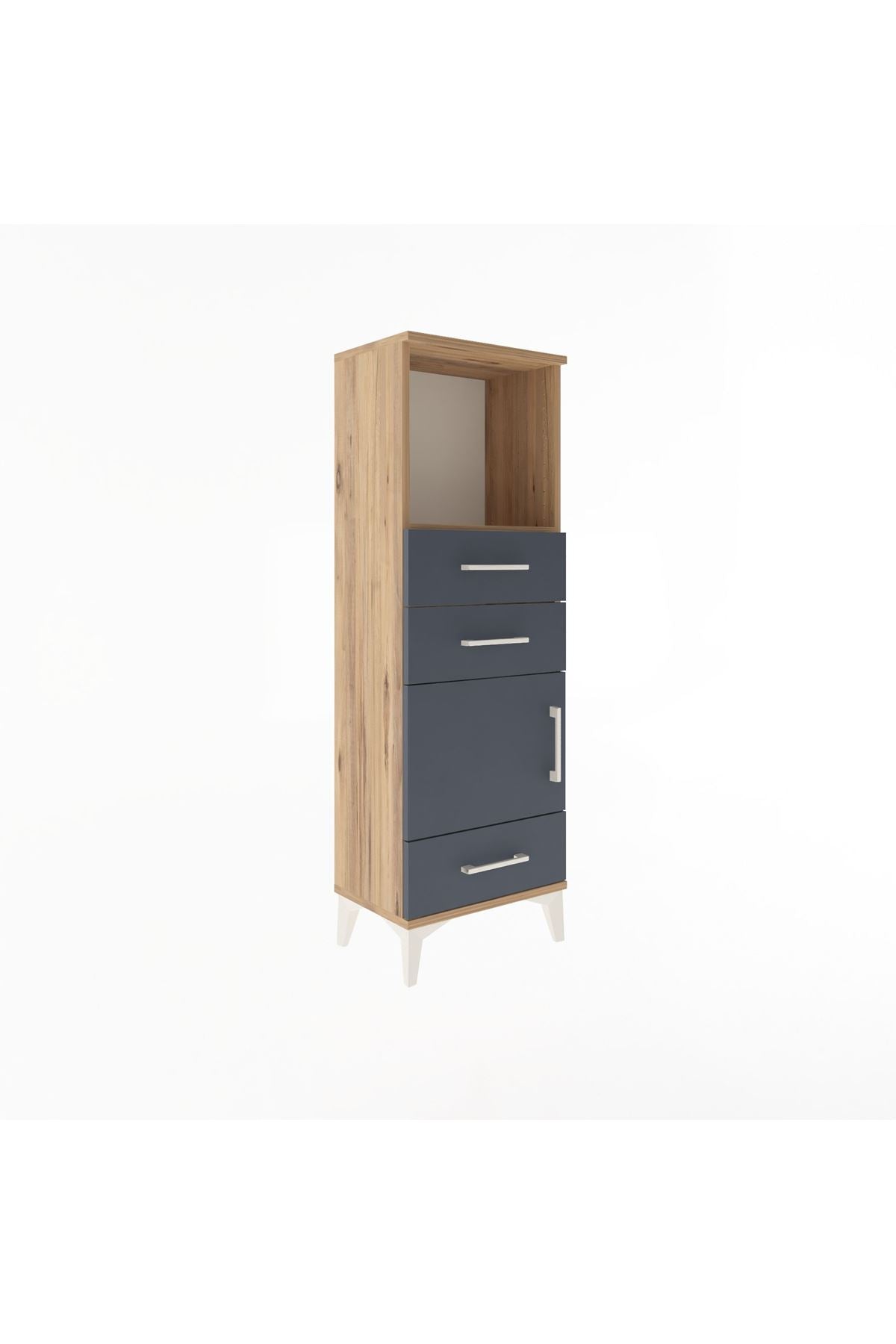 Arges Dolap 2 Raflı 3 Çekmeceli Tek Kapaklı 44x30x134 - S16M049V8A