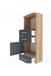 Arges Dolap 2 Raflı 3 Çekmeceli Tek Kapaklı 44x30x134 - S16M049V8A