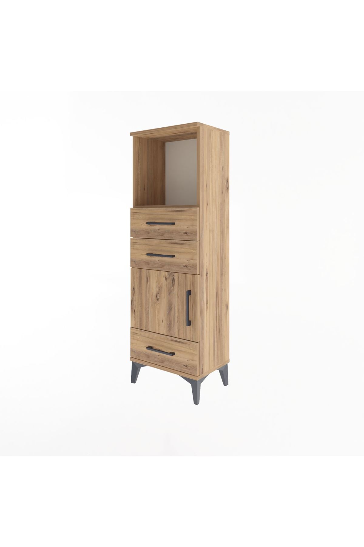 Arges Dolap 2 Raflı 3 Çekmeceli Tek Kapaklı 44x30x134 - S16M049V9A