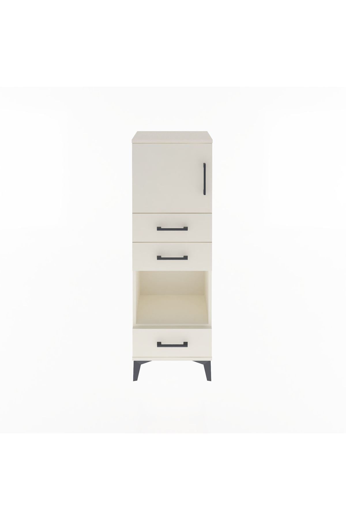 Arges Dolap 2 Raflı 3 Çekmeceli Tek Kapaklı 44x30x134 - S16M050V1A