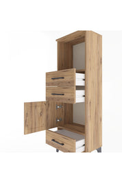 Arges Dolap 2 Raflı 3 Çekmeceli Tek Kapaklı 44x30x134 - S16M049V9A