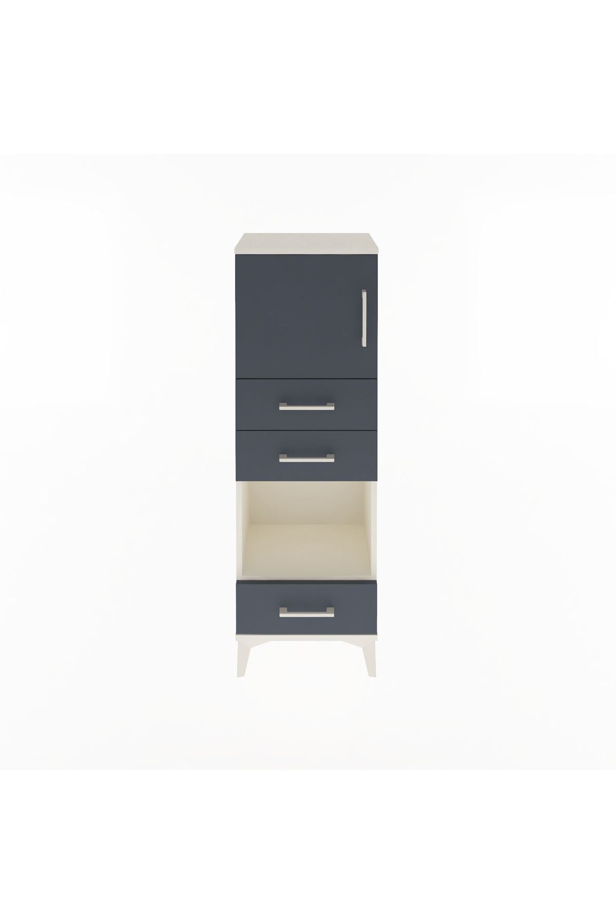 Arges Dolap 2 Raflı 3 Çekmeceli Tek Kapaklı 44x30x134 - S16M050V2A