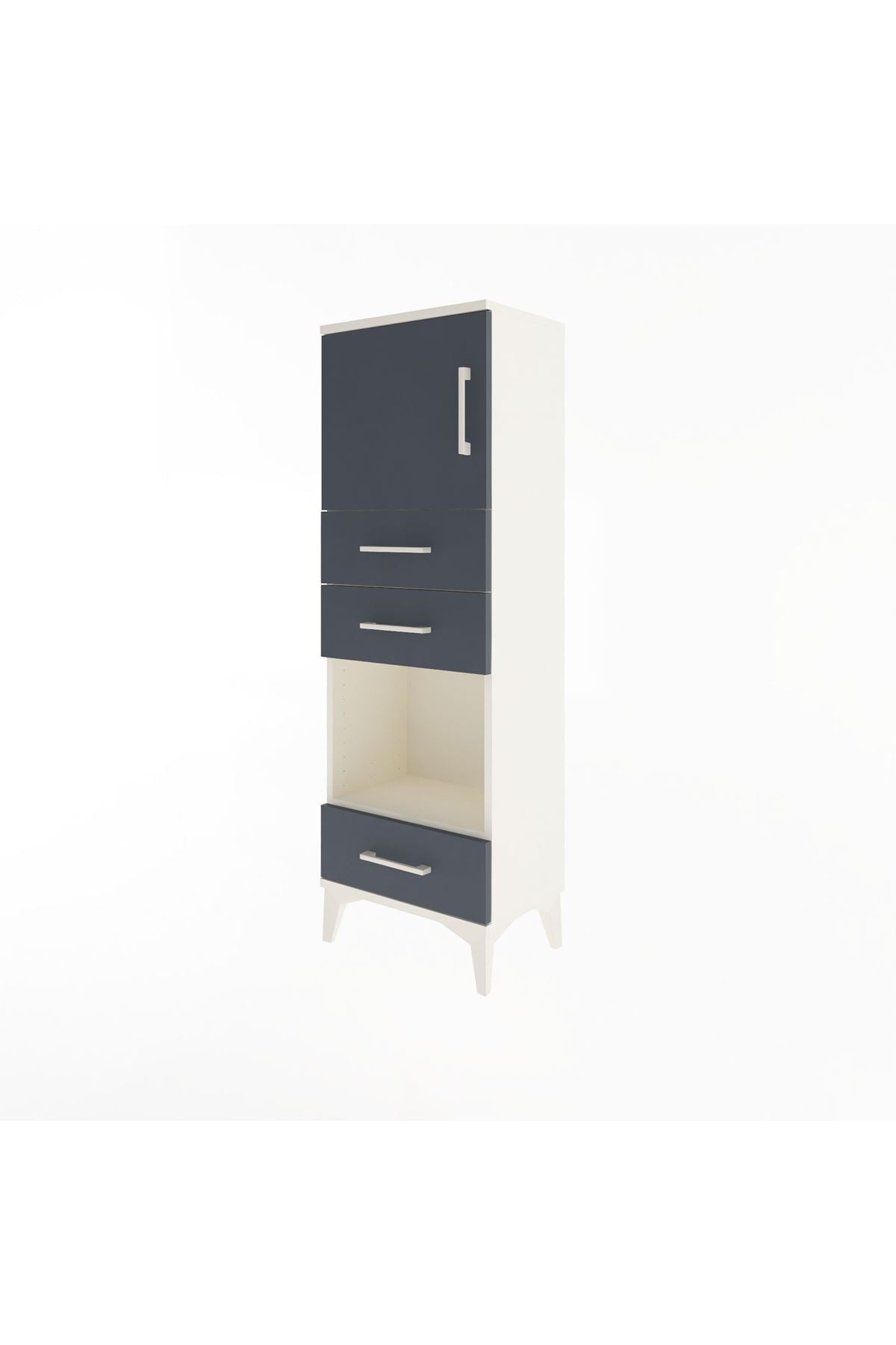 Arges Dolap 2 Raflı 3 Çekmeceli Tek Kapaklı 44x30x134 - S16M050V2A