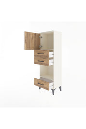 Arges Dolap 2 Raflı 3 Çekmeceli Tek Kapaklı 44x30x134 - S16M050V3A