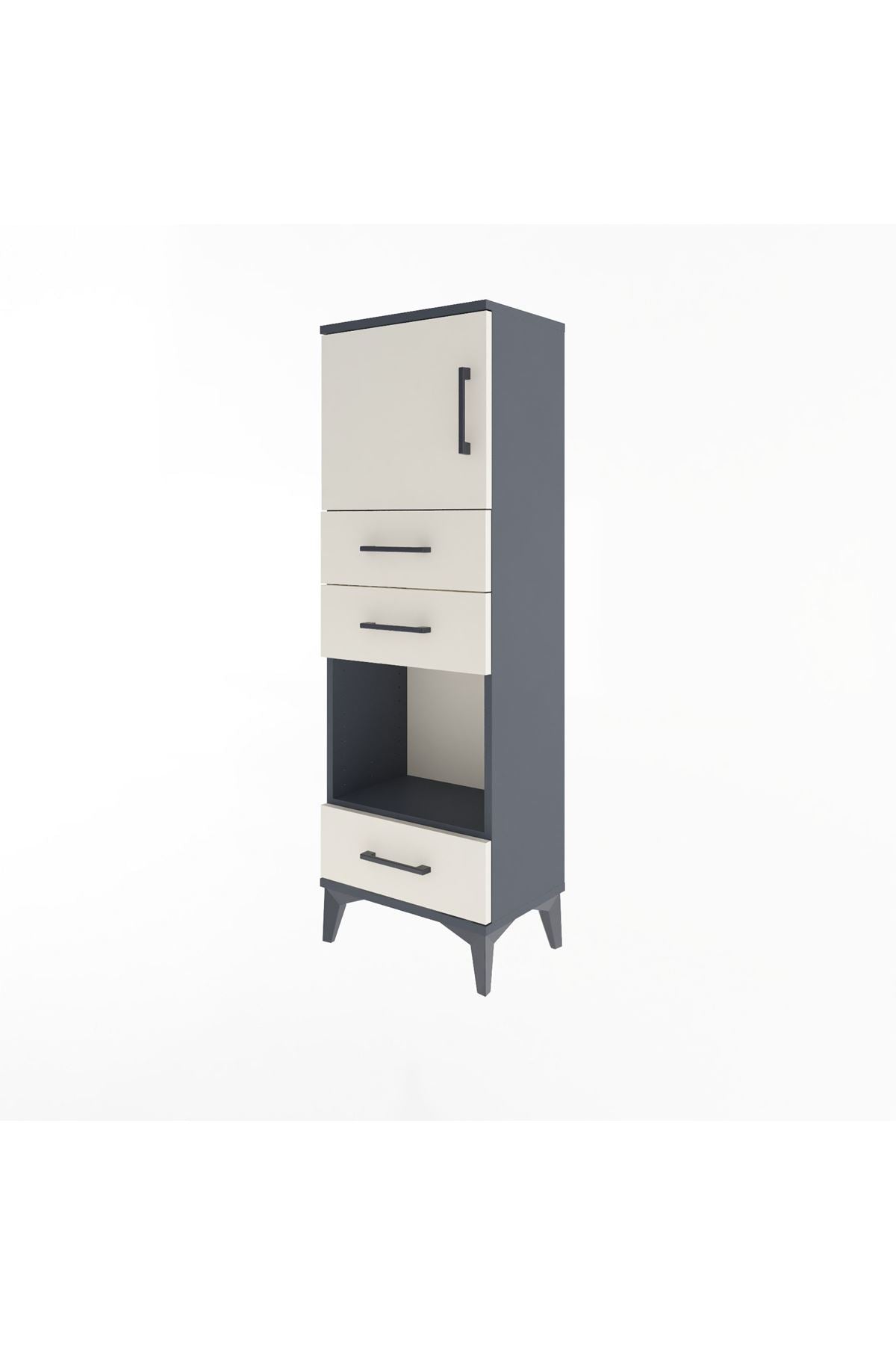 Arges Dolap 2 Raflı 3 Çekmeceli Tek Kapaklı 44x30x134 - S16M050V4A