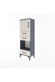 Arges Dolap 2 Raflı 3 Çekmeceli Tek Kapaklı 44x30x134 - S16M050V4A