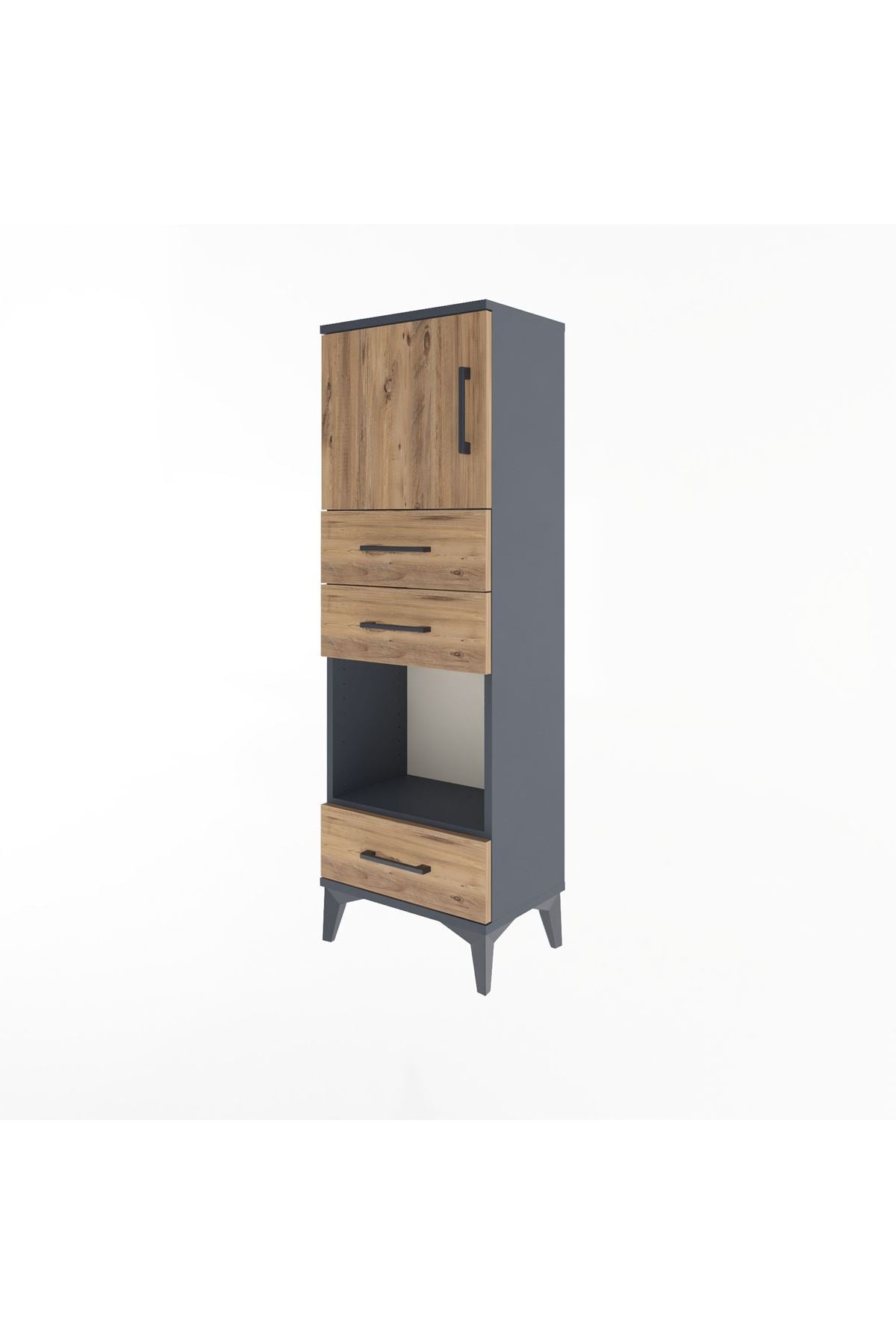 Arges Dolap 2 Raflı 3 Çekmeceli Tek Kapaklı 44x30x134 - S16M050V6A