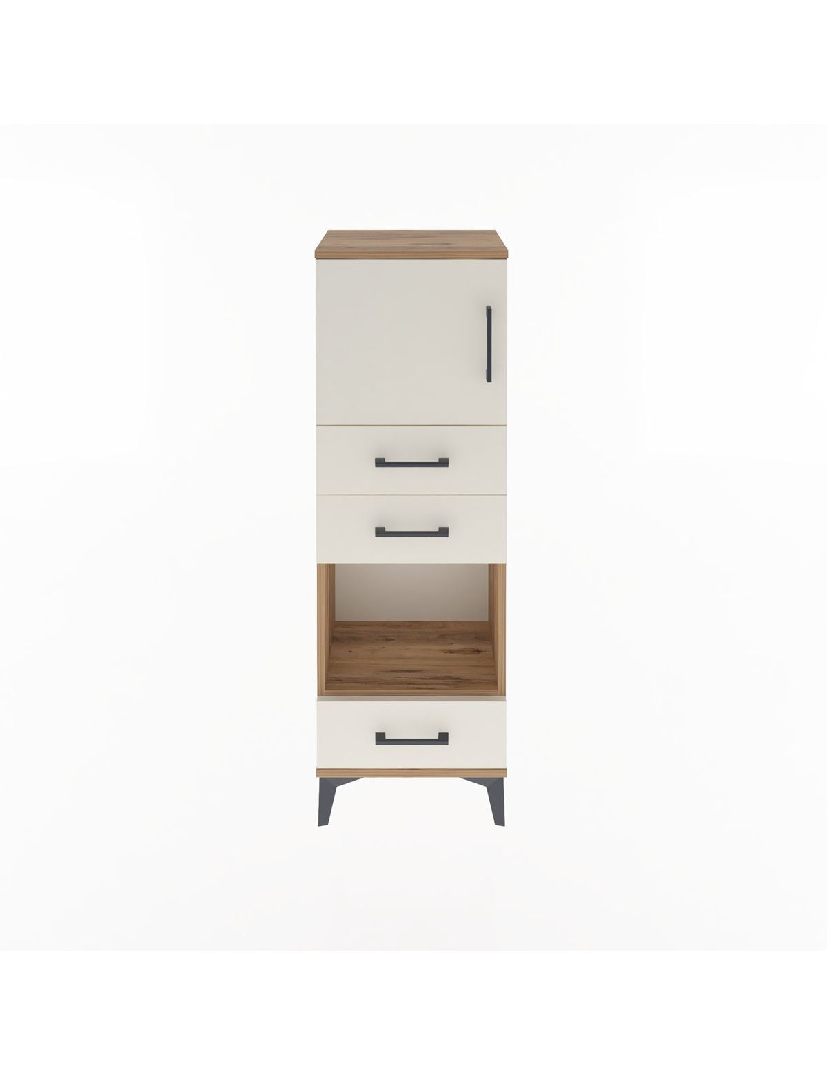 Arges Dolap 2 Raflı 3 Çekmeceli Tek Kapaklı 44x30x134 - S16M050V7A