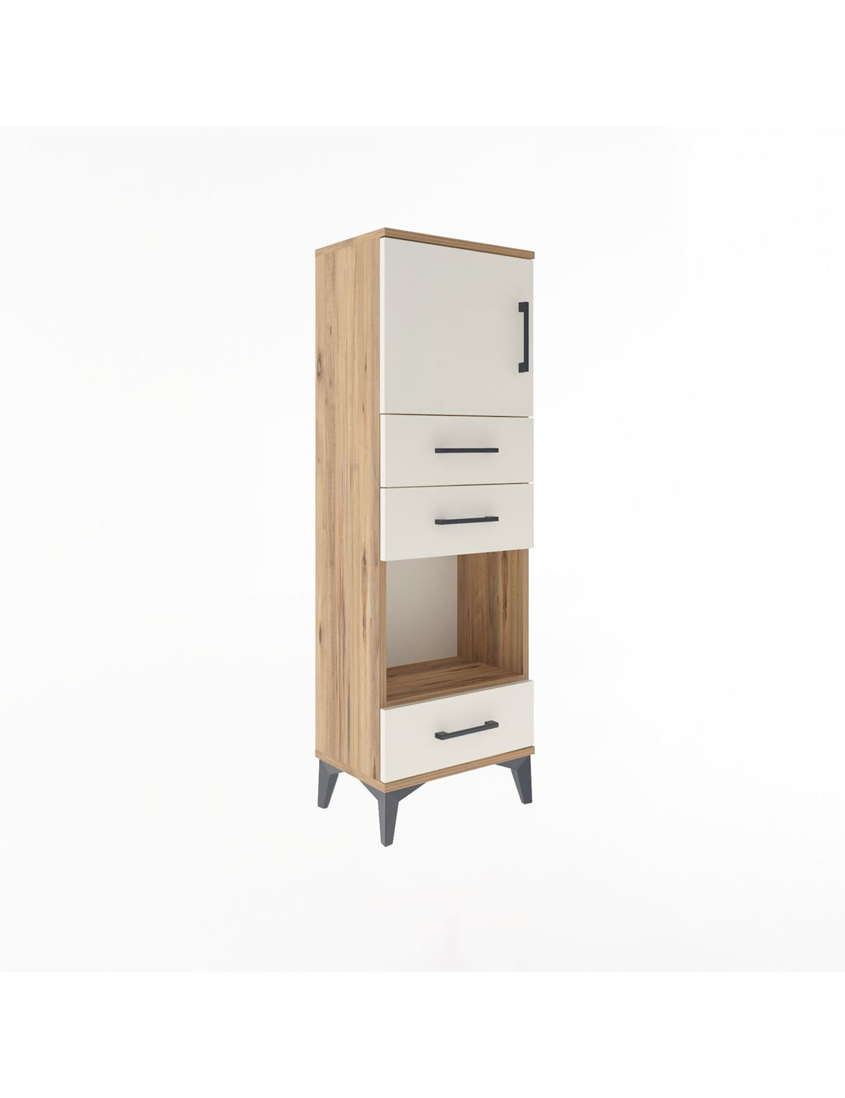 Arges Dolap 2 Raflı 3 Çekmeceli Tek Kapaklı 44x30x134 - S16M050V7A