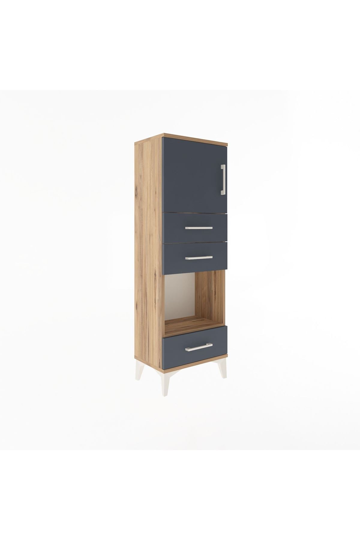 Arges Dolap 2 Raflı 3 Çekmeceli Tek Kapaklı 44x30x134 - S16M050V8A