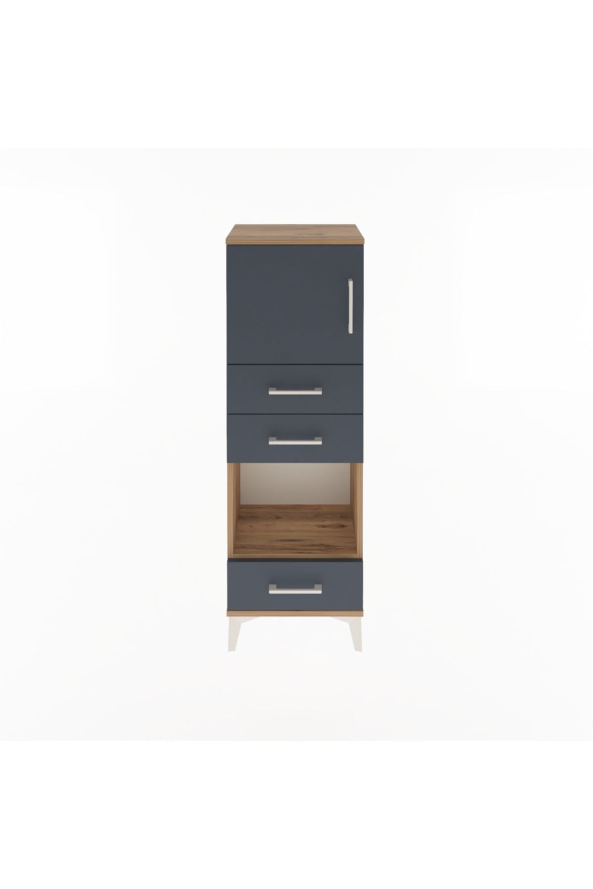 Arges Dolap 2 Raflı 3 Çekmeceli Tek Kapaklı 44x30x134 - S16M050V8A