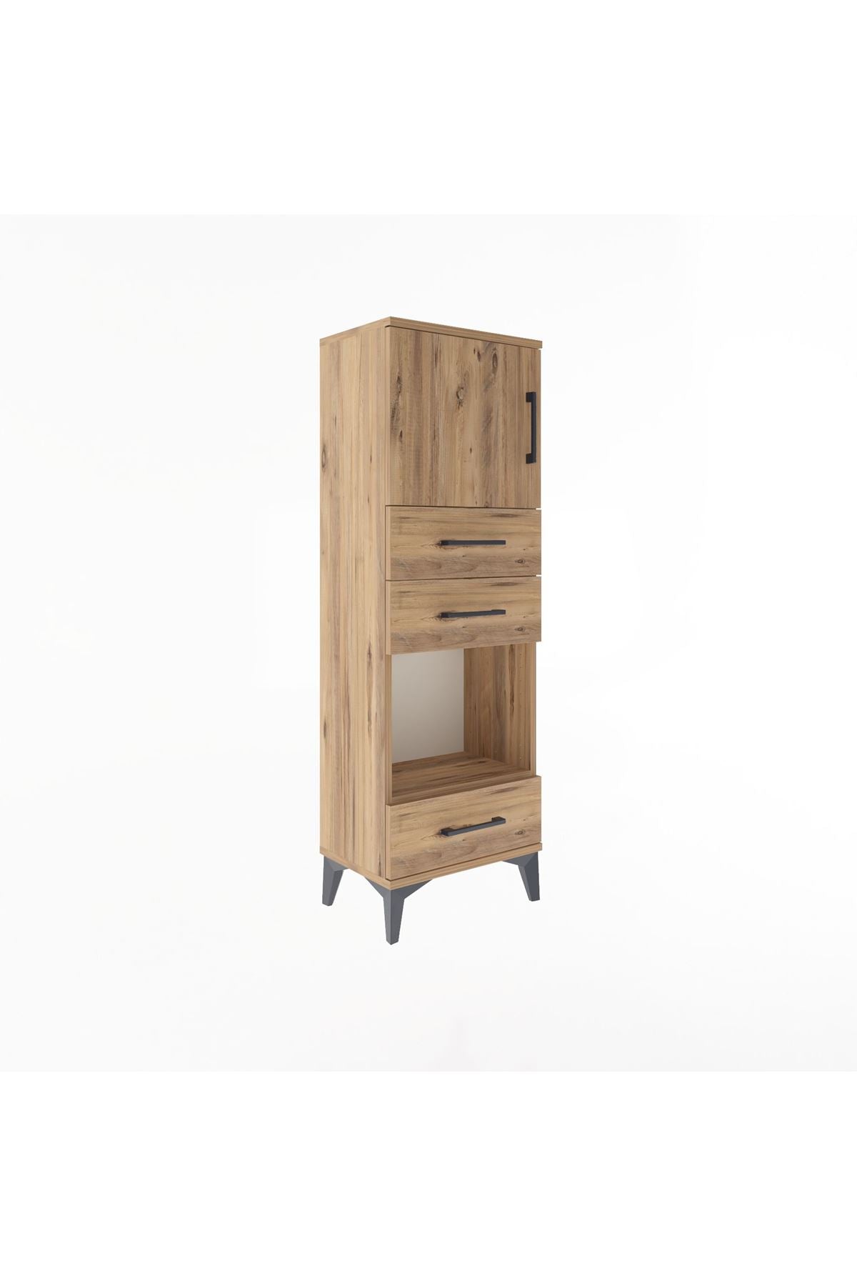 Arges Dolap 2 Raflı 3 Çekmeceli Tek Kapaklı 44x30x134 - S16M050V9A