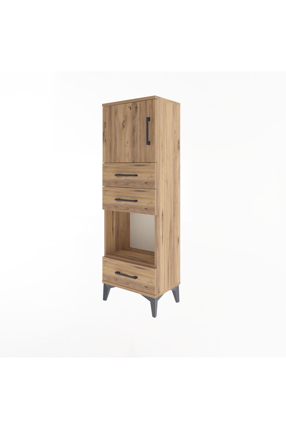 Arges Dolap 2 Raflı 3 Çekmeceli Tek Kapaklı 44x30x134 - S16M050V9A