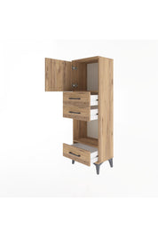 Arges Dolap 2 Raflı 3 Çekmeceli Tek Kapaklı 44x30x134 - S16M050V9A