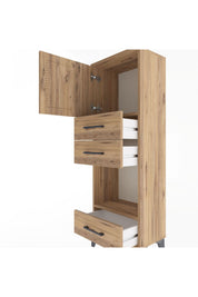 Arges Dolap 2 Raflı 3 Çekmeceli Tek Kapaklı 44x30x134 - S16M050V9A