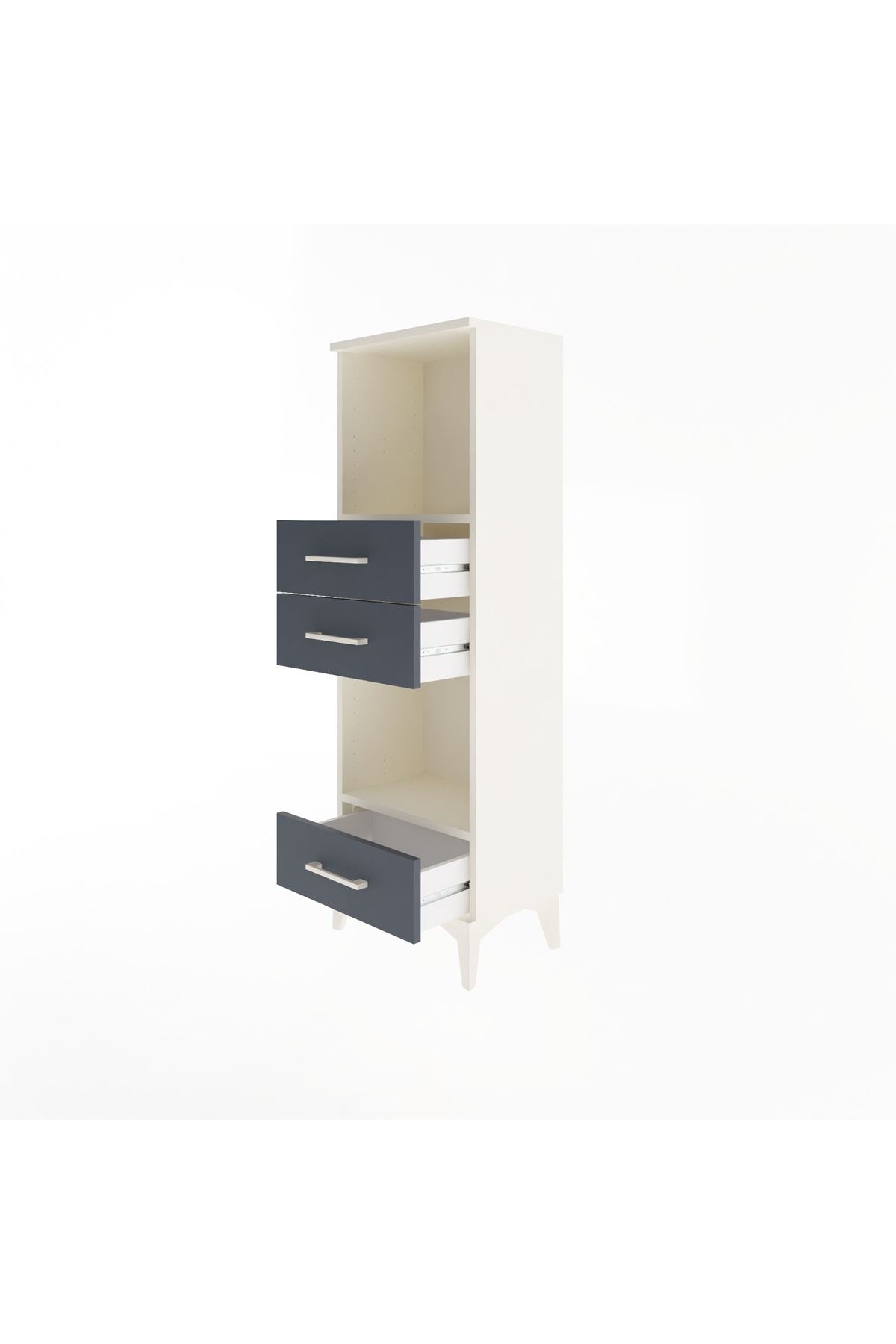 Arges Dolap 2 Raflı 3 Çekmeceli 44x30x134 - S16M051V2A