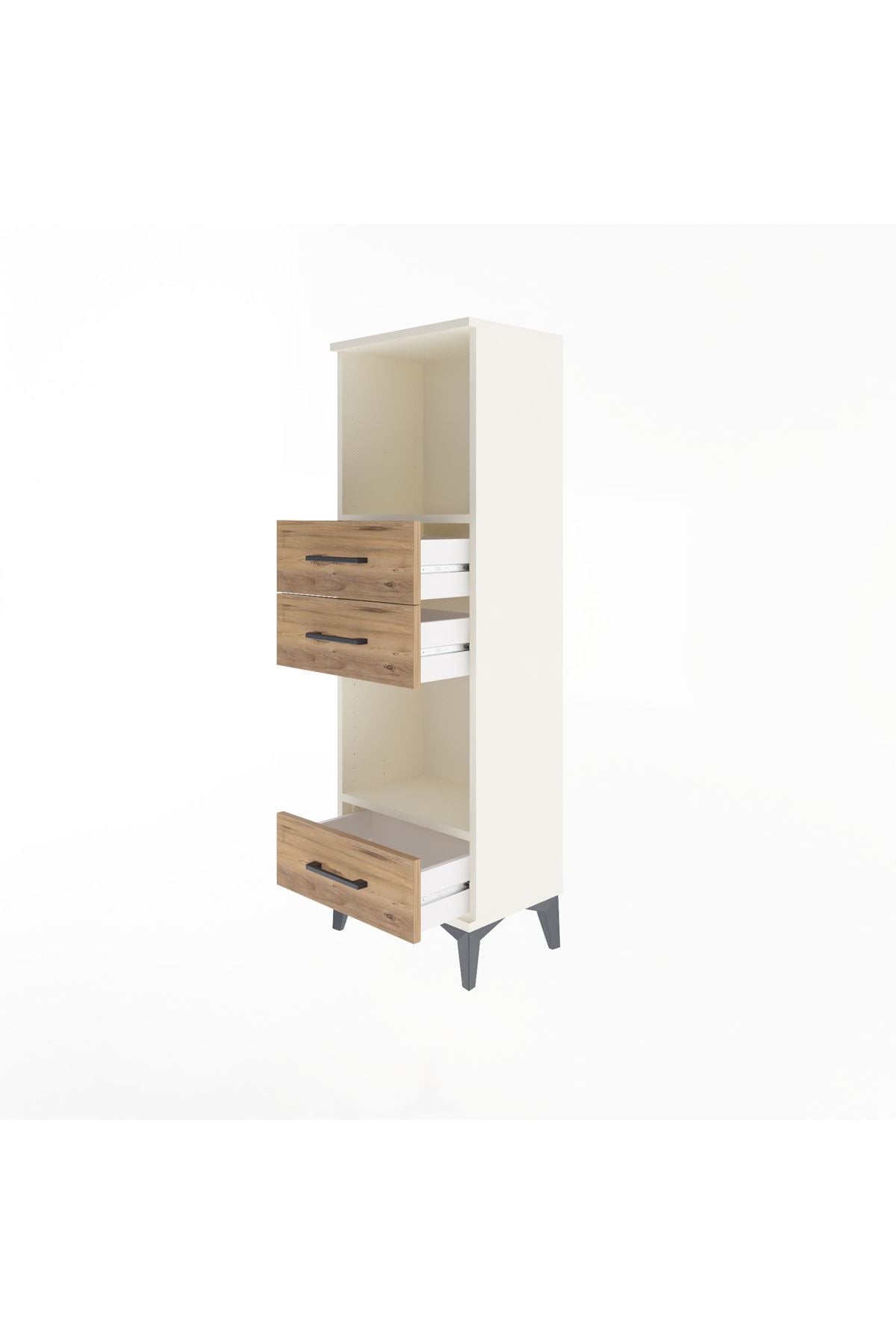 Arges Dolap 2 Raflı 3 Çekmeceli 44x30x134 - S16M051V3A