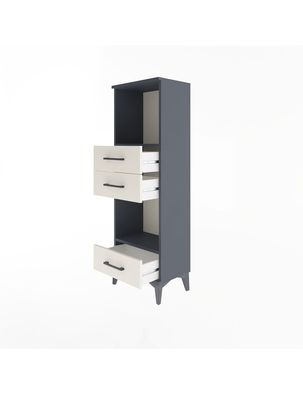 Arges Dolap 2 Raflı 3 Çekmeceli 44x30x134 - S16M051V4A