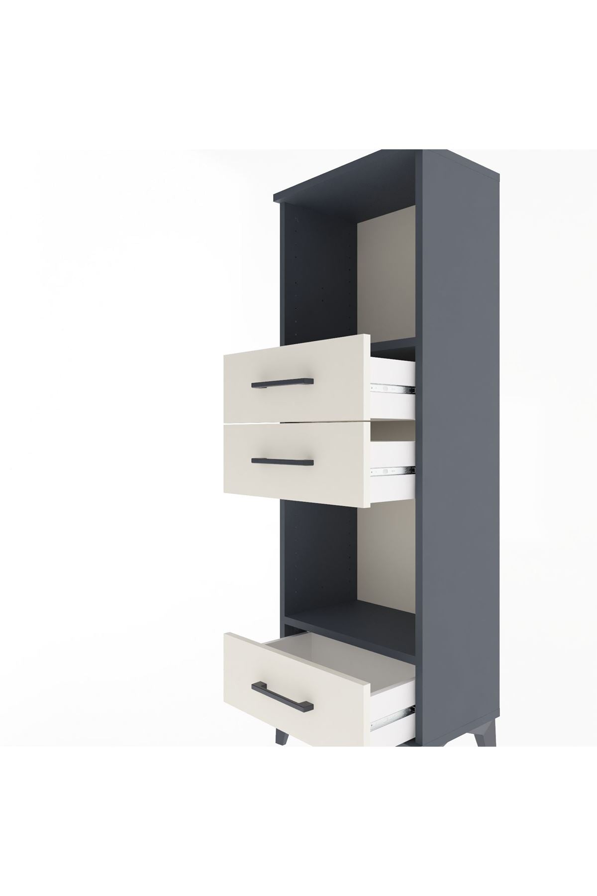 Arges Dolap 2 Raflı 3 Çekmeceli 44x30x134 - S16M051V4A