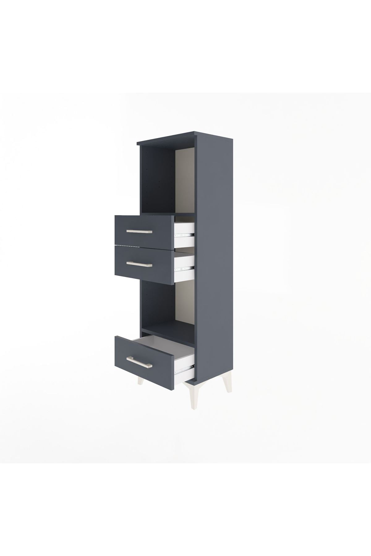 Arges Dolap 2 Raflı 3 Çekmeceli 44x30x134 - S16M051V5A