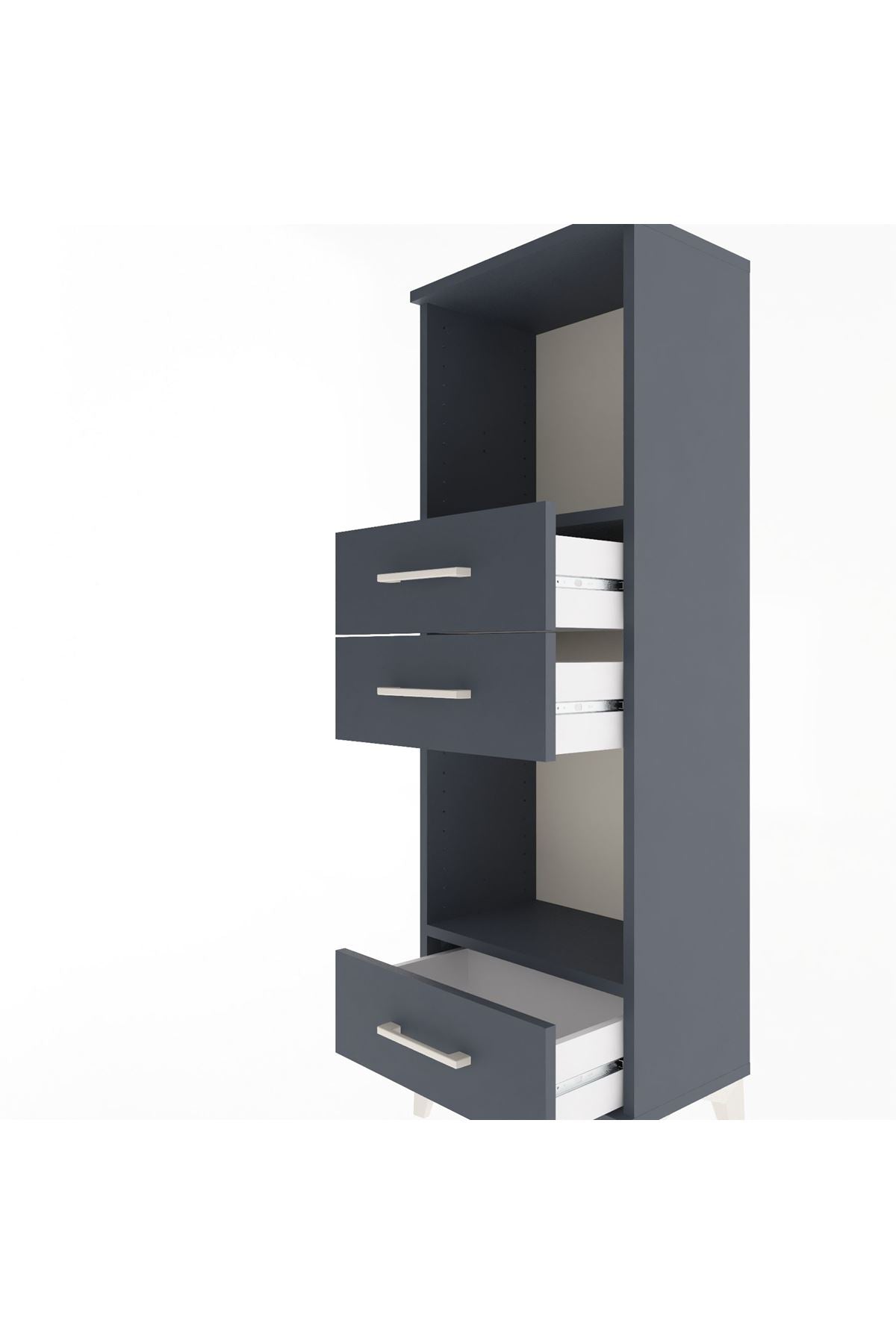 Arges Dolap 2 Raflı 3 Çekmeceli 44x30x134 - S16M051V5A