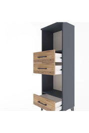 Arges Dolap 2 Raflı 3 Çekmeceli 44x30x134 - S16M051V6A