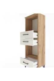 Arges Dolap 2 Raflı 3 Çekmeceli 44x30x134 - S16M051V7A