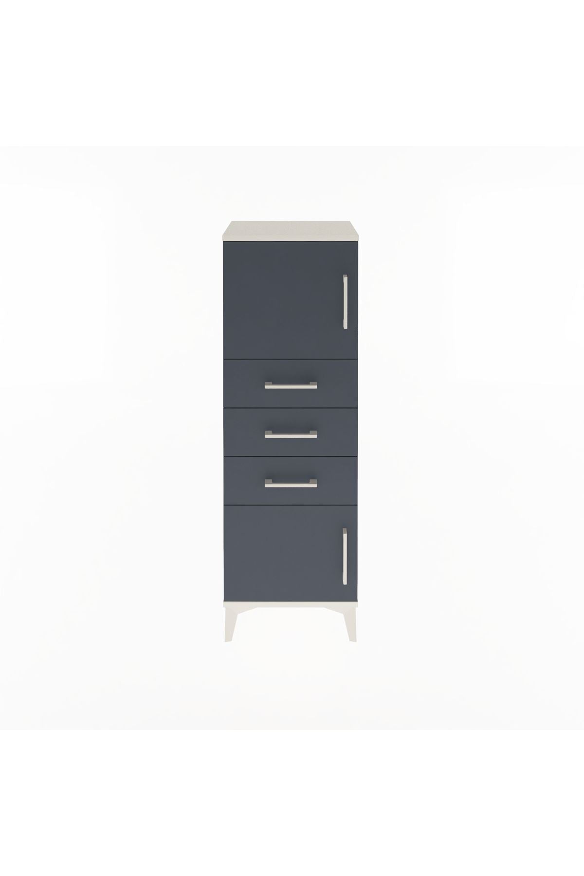 Arges Dolap 2 Raflı 3 Çekmeceli 2 Kapaklı 44x30x134 - S16M052V2A