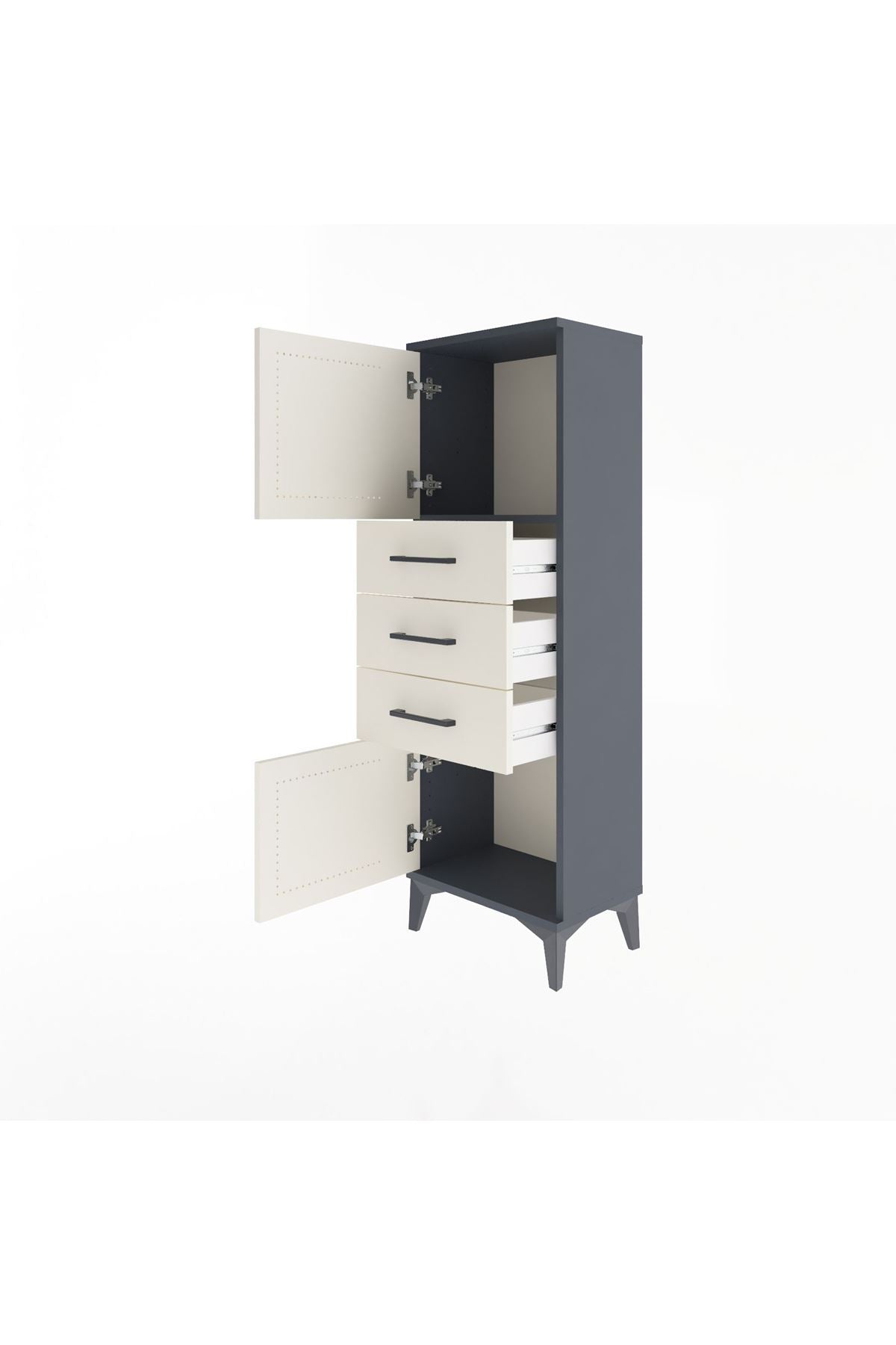 Arges Dolap 2 Raflı 3 Çekmeceli 2 Kapaklı 44x30x134 - S16M052V4A