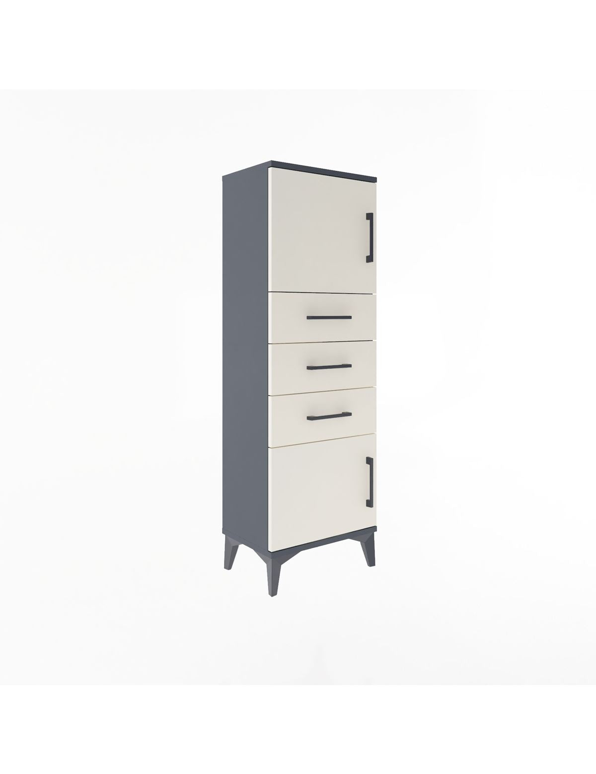 Arges Dolap 2 Raflı 3 Çekmeceli 2 Kapaklı 44x30x134 - S16M052V4A