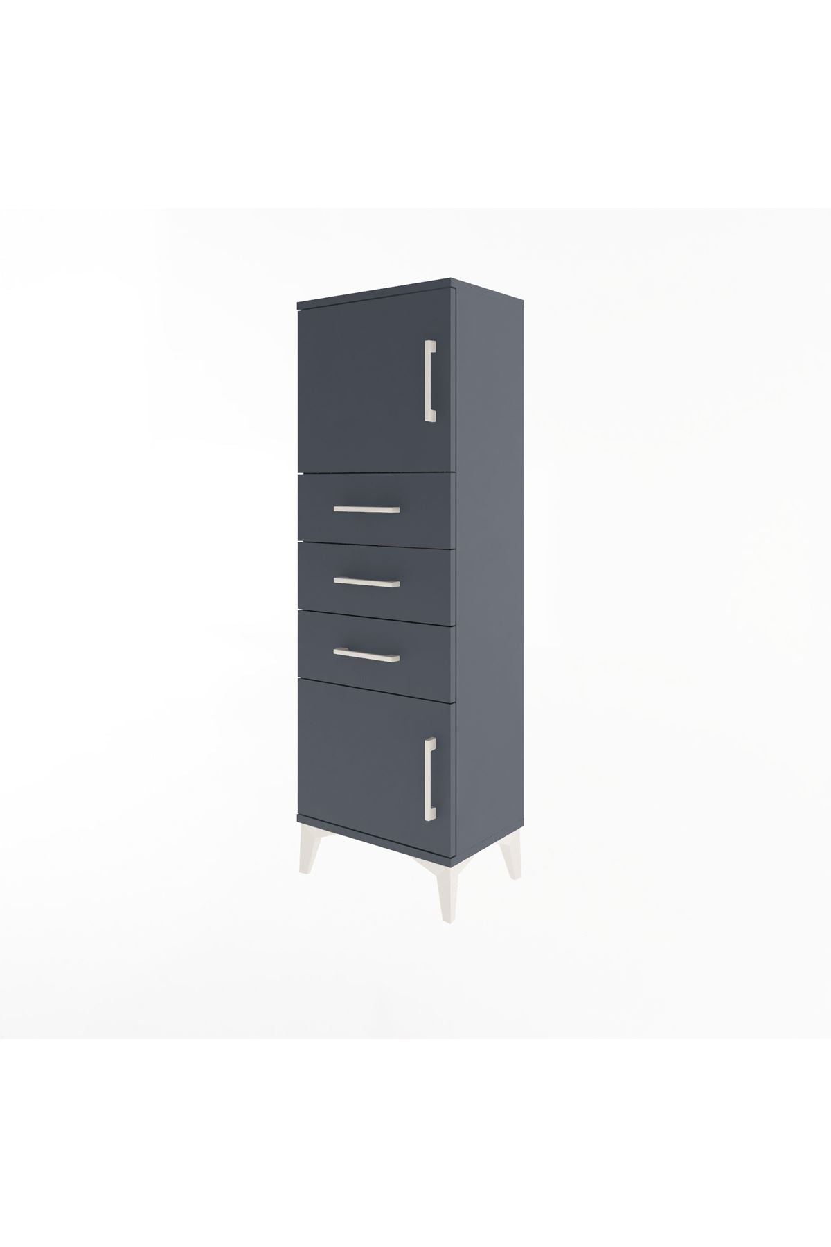 Arges Dolap 2 Raflı 3 Çekmeceli 2 Kapaklı 44x30x134 - S16M052V5A