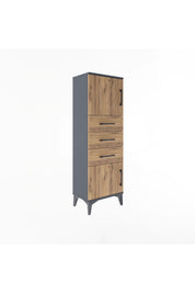 Arges Dolap 2 Raflı 3 Çekmeceli 2 Kapaklı 44x30x134 - S16M052V6A